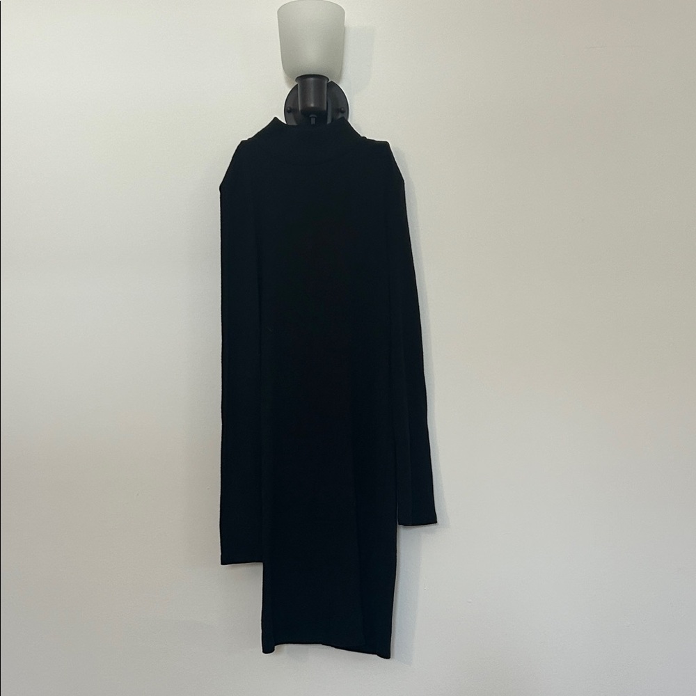 Black Long Sleeve bodycon Turtleneck Dress